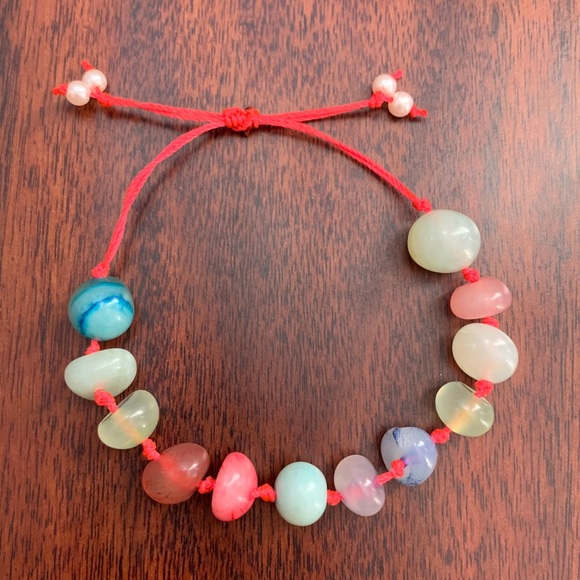 Adjustable Beaded Gemstone Bracelet - Picture 4 of 5